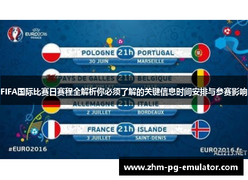FIFA国际比赛日赛程全解析你必须了解的关键信息时间安排与参赛影响